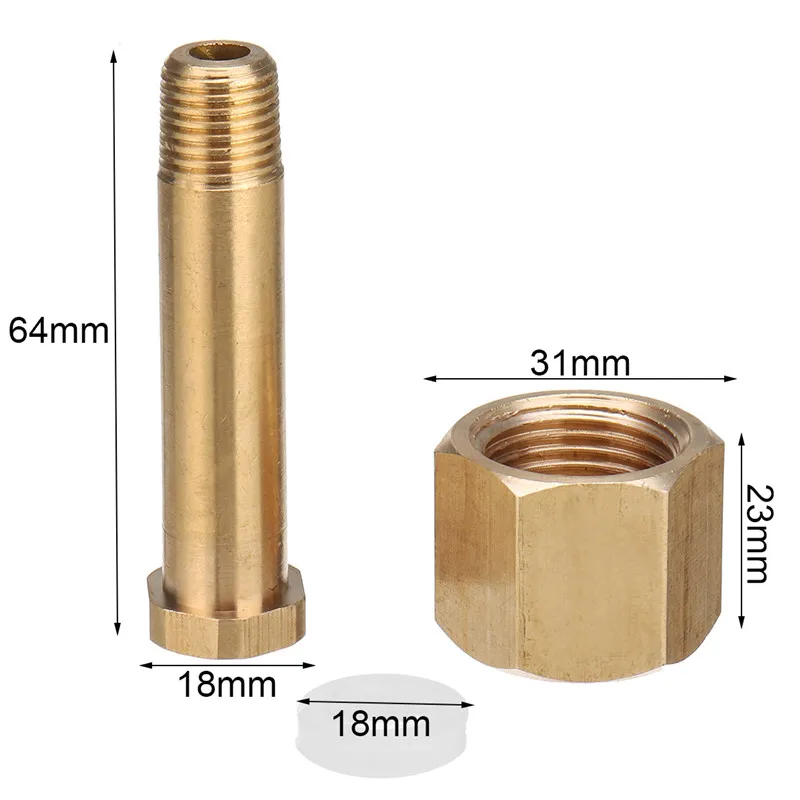 DIN 477/W21.8 CO2 Регулятор углекислого газа клапан впускная гайка ниппель с шайбой латунь гайка шайба набор аксессуаров Запчасти для инструментов