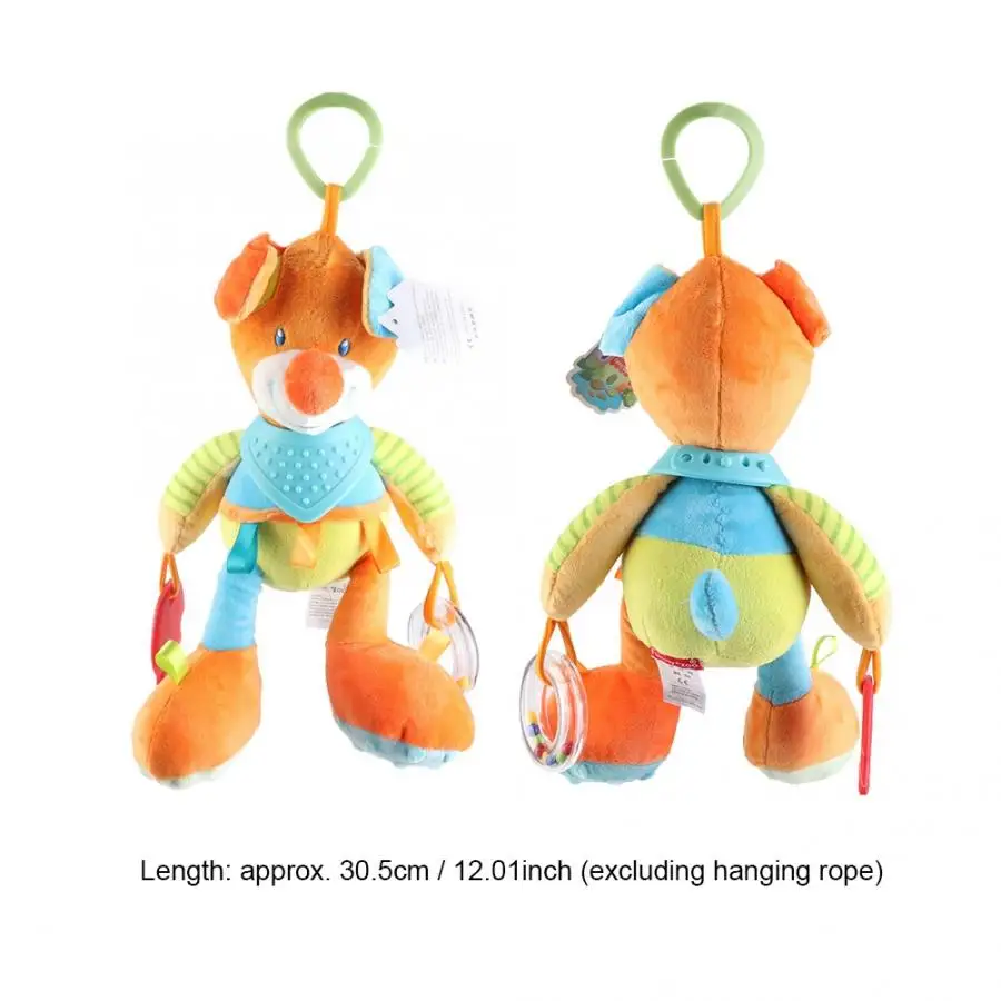Baby Pacify Toy Stroller Hanging Toy Crib Cot Kids Bed Rattle Bell Cartoon Doll
