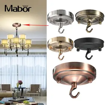 

Retro Ceiling Hook Circular Plate Chandelier Pendant For Home Lamp Light Fitting