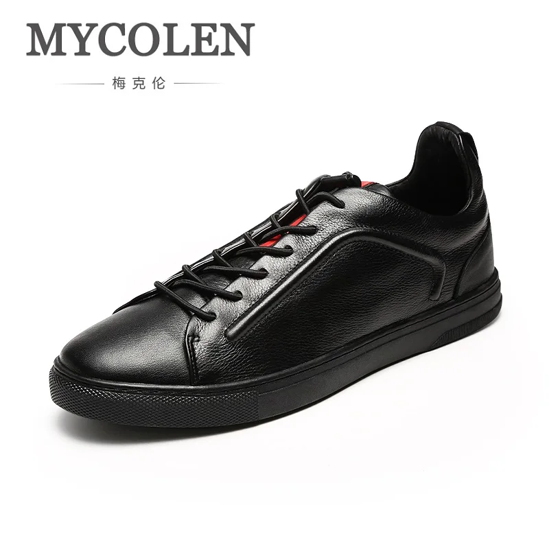 

MYCOLEN The New Listing Men's Casual Shoes Spring Autumn Fashion Slip On Genuine Leather Comfortable And Breathable Shoes