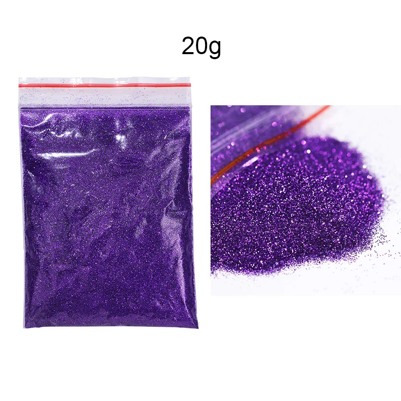 20/5g الثلاثية الأبعاد لامعة مسمار مسحوق الليزر بريق الترتر لامع مسمار الفن الديكور مانيكير لوازم