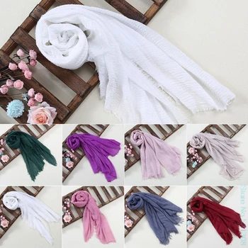 

Soft Baby Tassels Scarf Fabric Soft Baby Photography Prop Filling born Cheesecloth Wrap Comfortable Drop Ship
