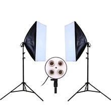 DHL или EMS комплект для фотостудии светильник для фотосъемки оборудование для фотосъемки 2 шт.* держатель лампы+ 2 шт.* софтбокс светильник+ 2 шт.* Светильник