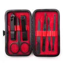 Домашний маникюрный набор и набор 7 шт. из нержавеющей стали машинка для стрижки ногтей пилочка для кутикулы ножницы для макияжа инструменты для ухода за ногтями педикюрные наборы