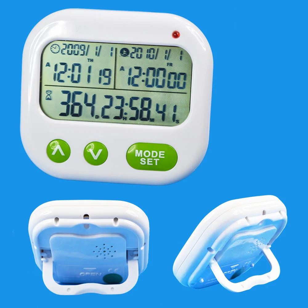 Digital Count down up target timer 1999 days alarm clock for work