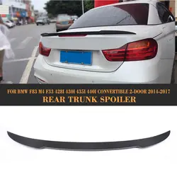 Задний спойлер багажника для BMW F83 F33 КАБРИОЛЕТ 2 двери только 2014-2017 M4 428i 430i 435i 440i автомобиля 4 серии углеродного волокна крыло для губ