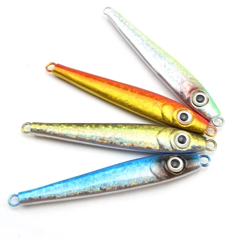 

4pcs Jigging Fishing Lure 35g 7.5cm Strengthen Hook Ring Lifelike Skin Deep Sea Fishing Lure Casting Lure Free shipping