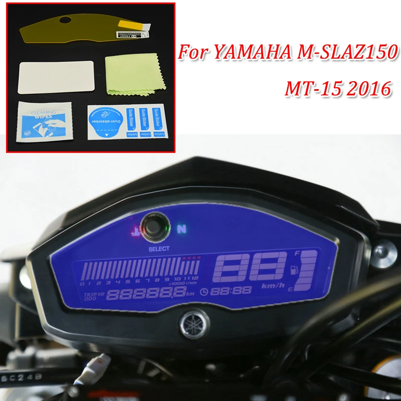 M-SLAZ150 MT-15 moto Cluster Scratch Protection Film Instrument Dashboard Cover Guard TPU Blu-ray for YAMAHA 2016 M-SLAZ150 MT-15 (1)