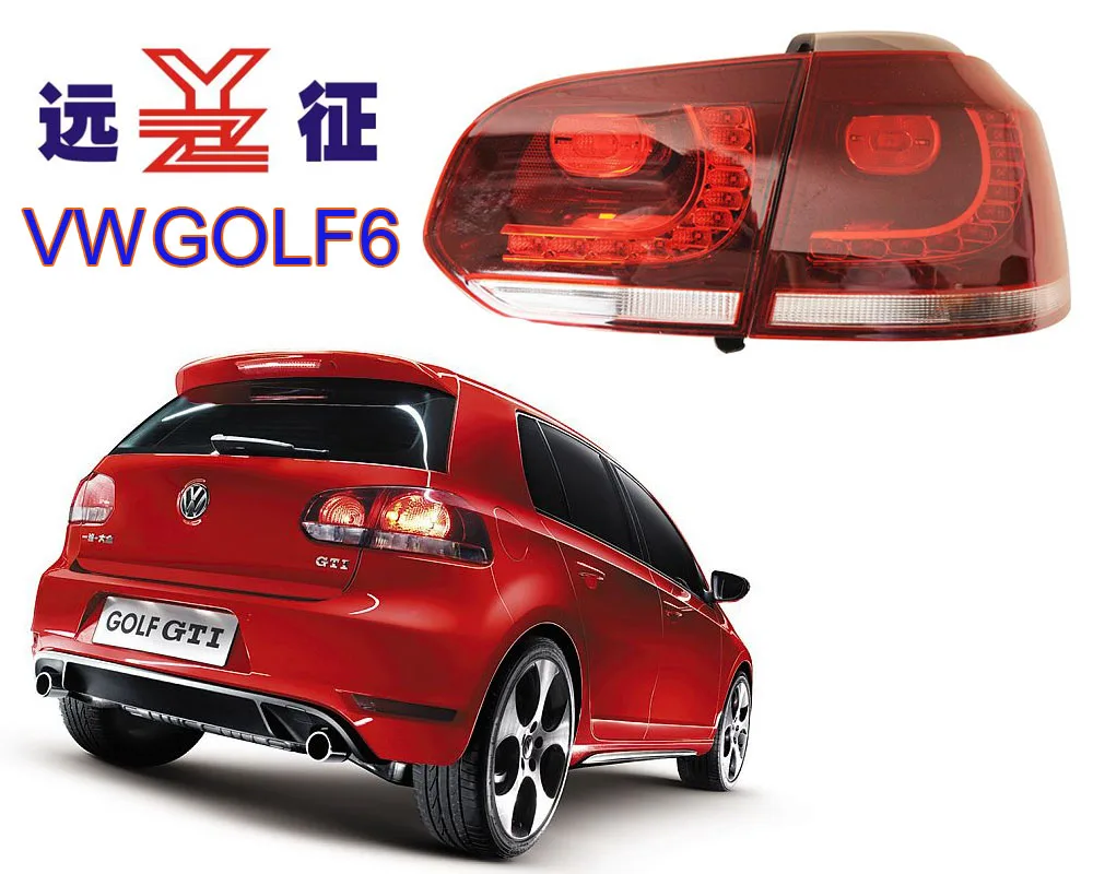 Free shipping vland factory taillamp for Golf 6 Led taillight R20 MK6 rearlight red and smoke plug and play design