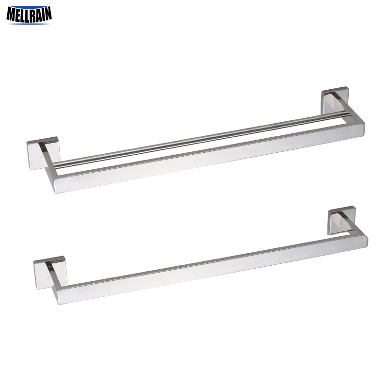 Bathroom Brief Square Towel Racks Wall Mounted 304 Stainless Steel