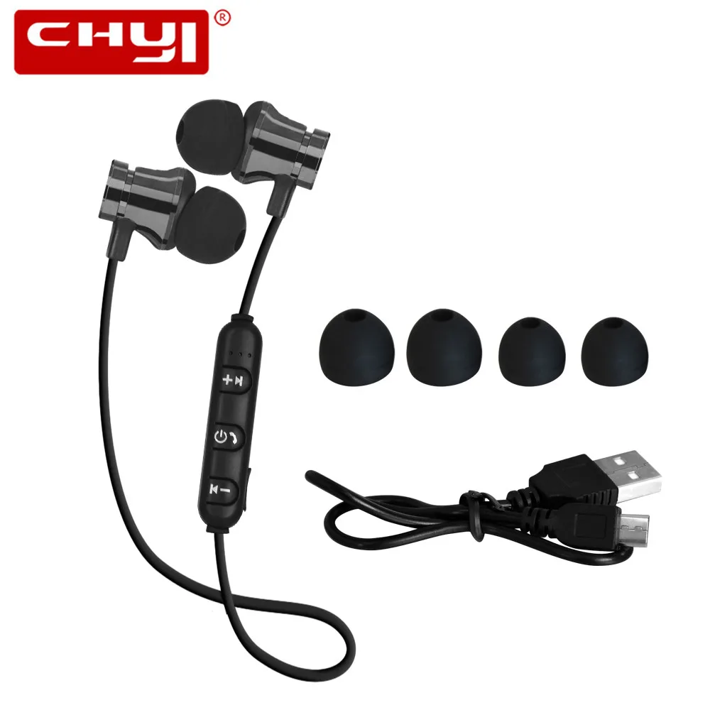 

CHYI Magnetic Music Bluetooth Earphone XT11 Sport Running Wireless Bluetooth Headset with Mic For iPhone 8 X 7 Xiaomi Smartphone