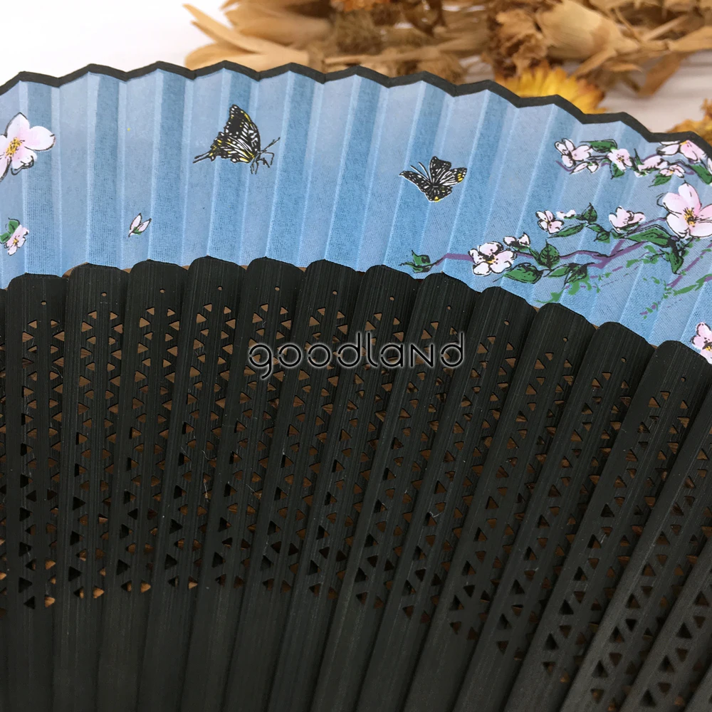 Top Wholesale Free / Drop Shipping 100pcs/lot Peach Blossom Flower Wedding Favor Fan Outdoor Wedding Party Favor Party Supplies 6