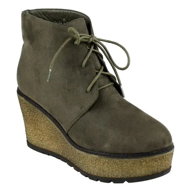 lug wedge booties