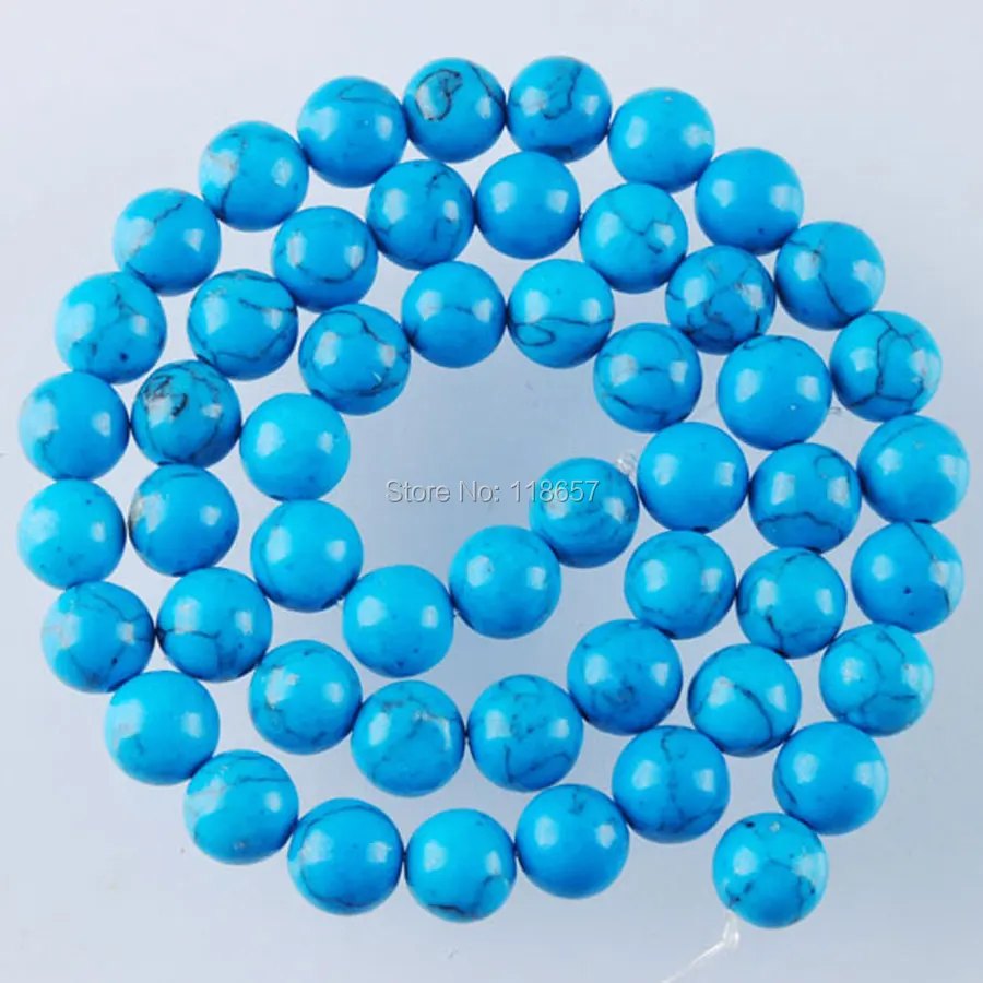 Бесплатная доставка 8 мм Howlite декоративные камни круглые нитка с широкими