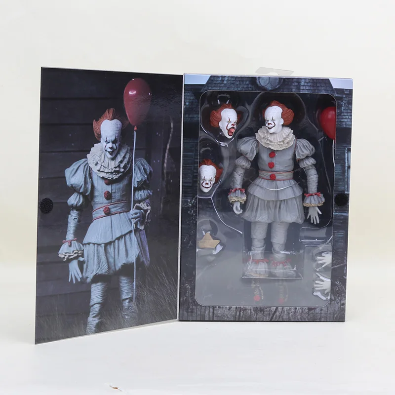 18 см NECA Stephen King's It Pennywise Джокер клоун ПВХ Фигурки Игрушки для мальчиков рождественские куклы детские подарки на Хэллоуин - Цвет: 2 in box