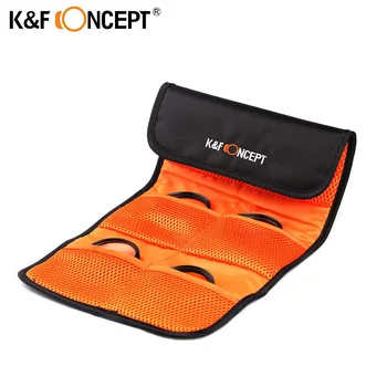 

K&F CONCEPT Lens Filter Wallet Skin Case 6 Pockets Camera Filter Bag For UV Polarizing ND 49mm 52mm 55mm 58mm 62mm 67mm 77mm