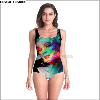 

color Sexy Girls Sleeveless SwimSuit Sexy 3D Beach Style Suit Girl Swimsuit One Piece Swimwear women by Alessandro Artist