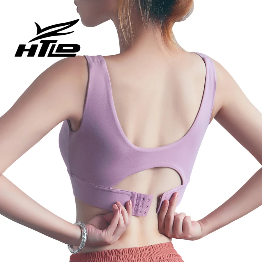 

HTLD 3D Push Up Bras For Femme Sexy Adjustable Back Fitness Crop Tops Women high strength Shockproof Bras Brassiere Bralette Top