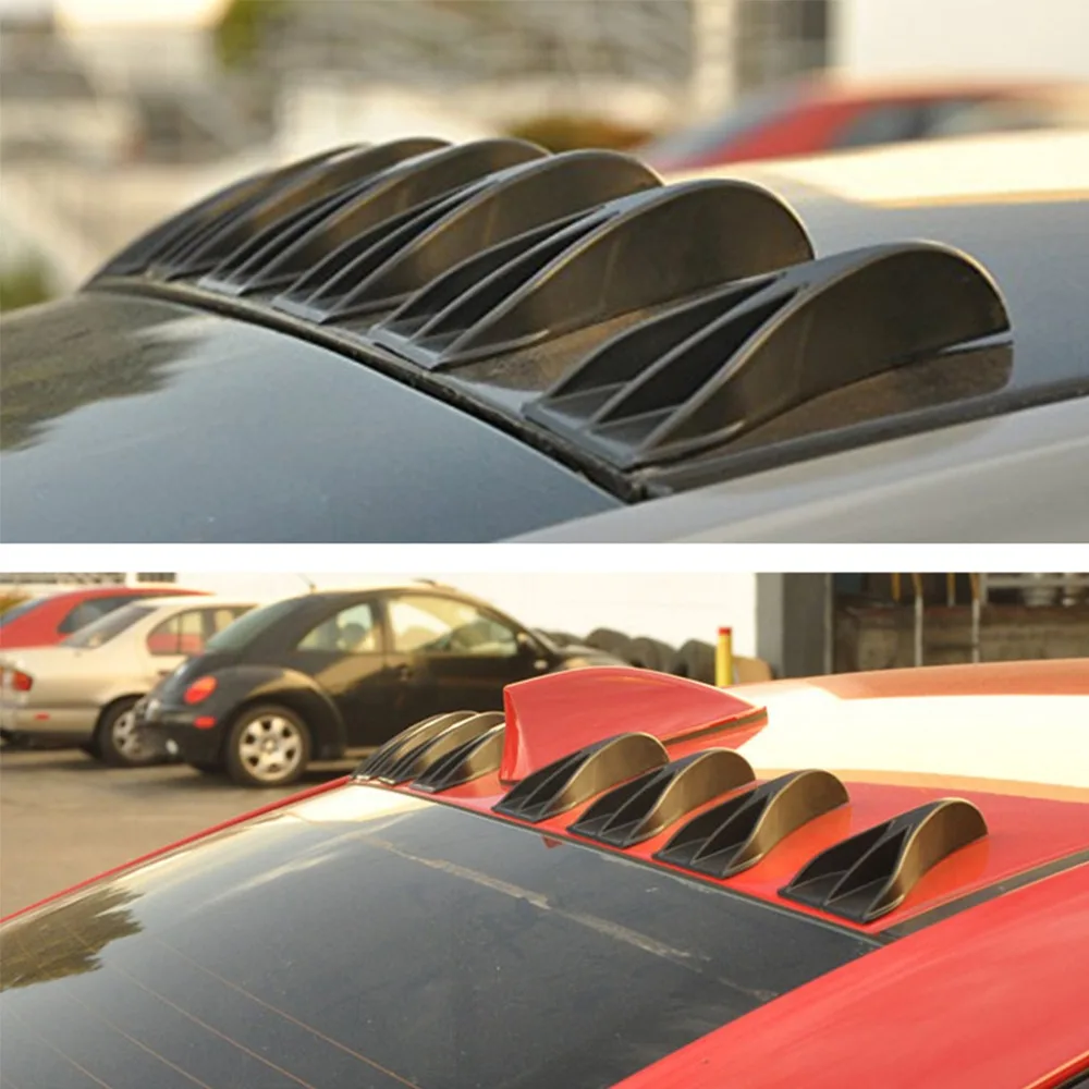 

1Pcs Carbon Fiber Shark Fin Kit Diffuser Spoiler Roof Wing Windshield Vortex Generator for Windscreen RoofSpoiler Bumper