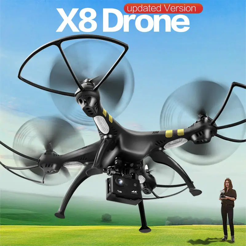 4K Brushless Motor X8 GPS Real Time RC Helicopter Drone With Camera HD 2 4G 6Axis