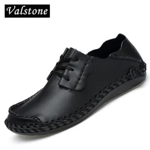 Valstone/горячая распродажа; повседневная обувь из натуральной кожи; мужские мокасины ручной работы в винтажном стиле; коллекция года; повседневная обувь с круглым носком; Летние босоножки; размеры