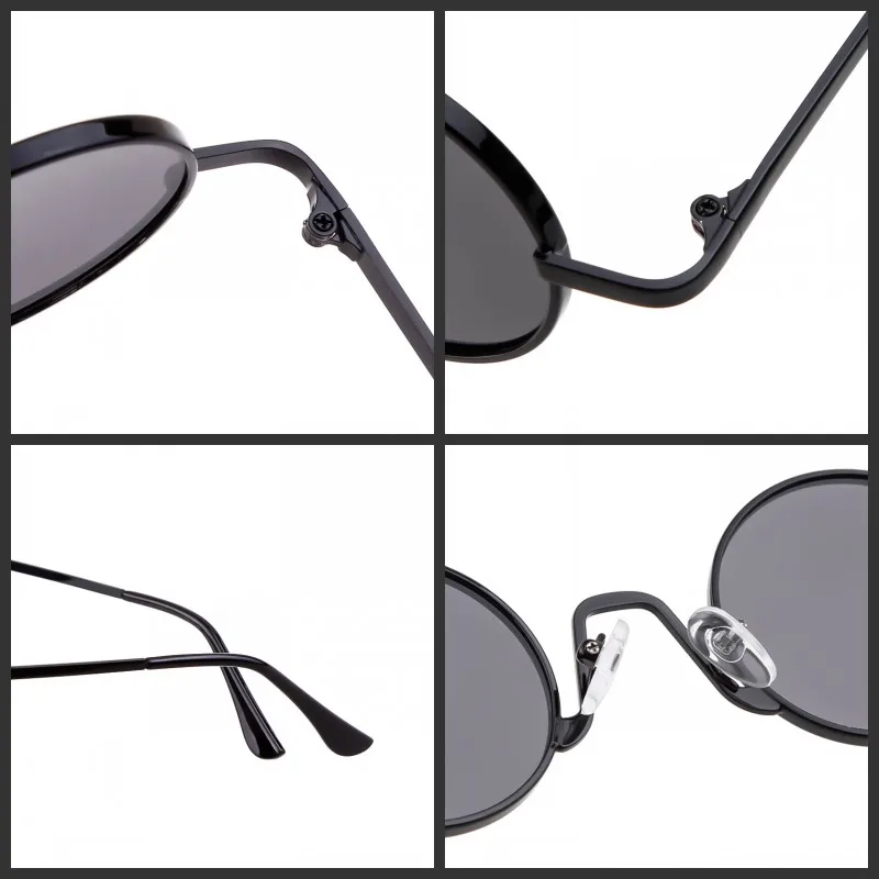 Модные маленькие круглые солнцезащитные очки 90s для мужчин и женщин, фирменный дизайн, Ретро стиль, Тонкая оправа, маленькие красные круглые солнцезащитные очки, оттенки OM754