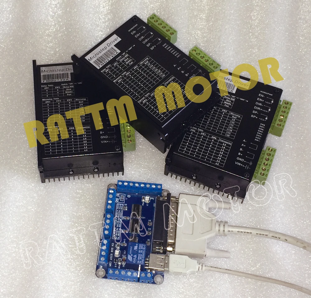 

3 Axis CNC stepper controller kit motor driver 12-50V/4A/128micsteps CNC Router & 5Axis breakout board