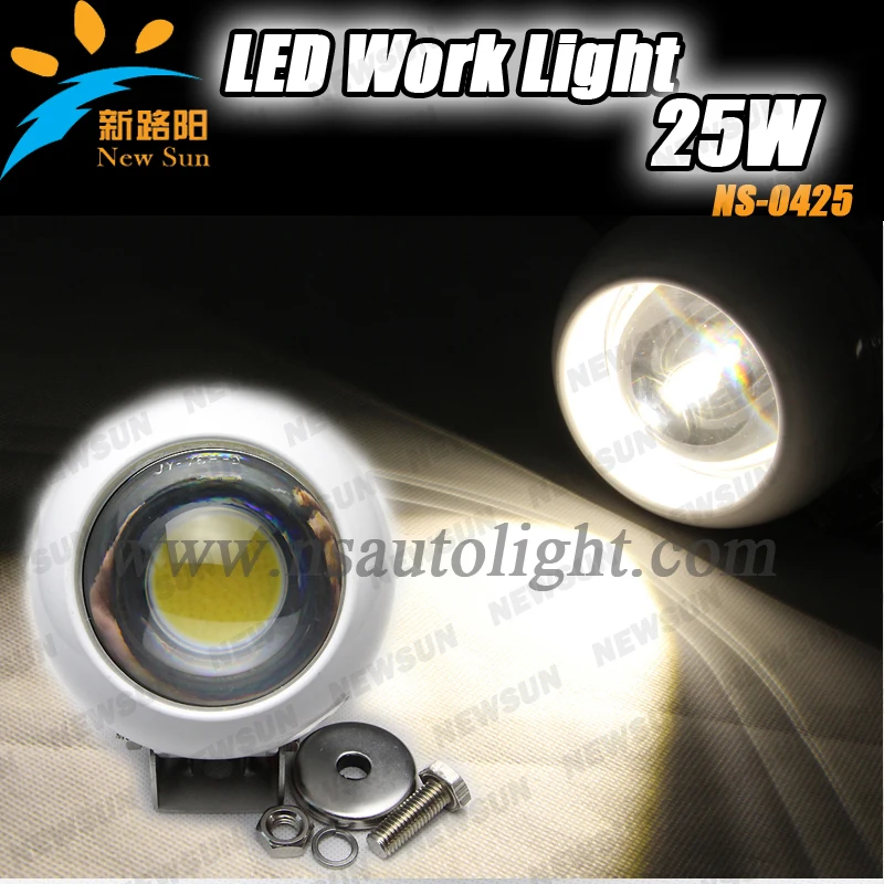

2016 new product 10-60V automotive LED work light IP67 cree chip 25W 2500lum LED boat lights circle,4 inch LED work lamp