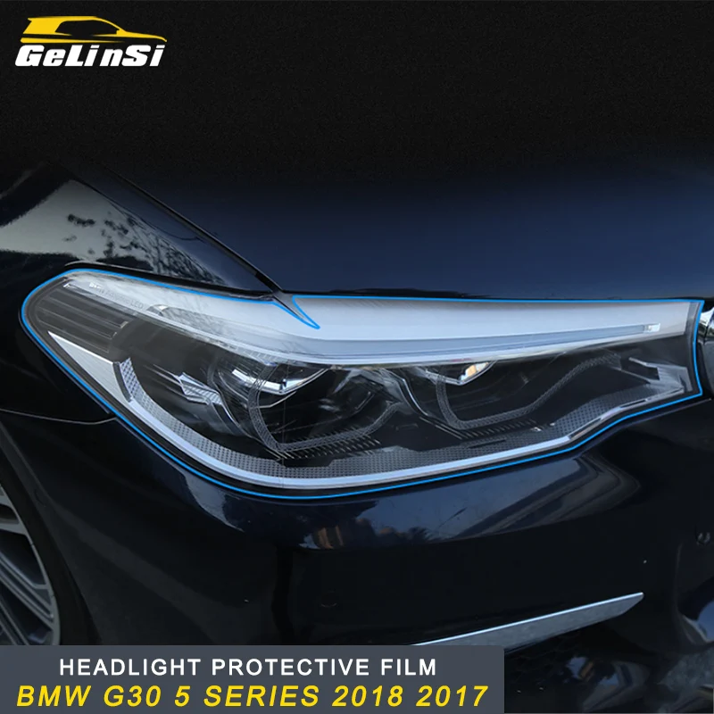 

GELINSI for BMW G30 5 Series 2018 Auto Car Headlight Protective Film High Strength Anti Scratch Protector Exterior Accessories