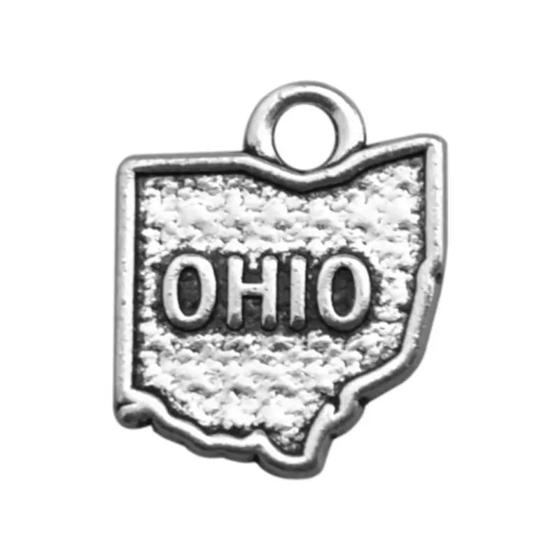 30 шт. подвески в виде карты Огайо из США|charm pendant|map charmpendants for jewelry making |