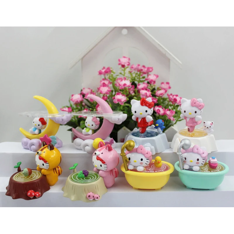 Новый ПВХ каждый день Ванна Луна Hello Kitty фигурку милый аниме собрать игрушку детей