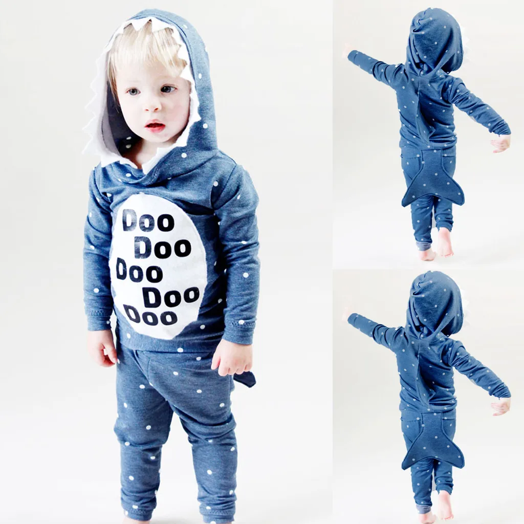 Infant Toddler Baby Boys Girls Cartoon Hooded Sweatshirt Coat Tops Outfits