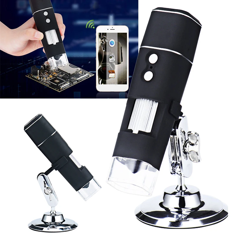 

Durable WIFI Digital Microscope LED 2MP Wireless HD Digital Electron Microscope 1000X For IOS / Android With Bracket
