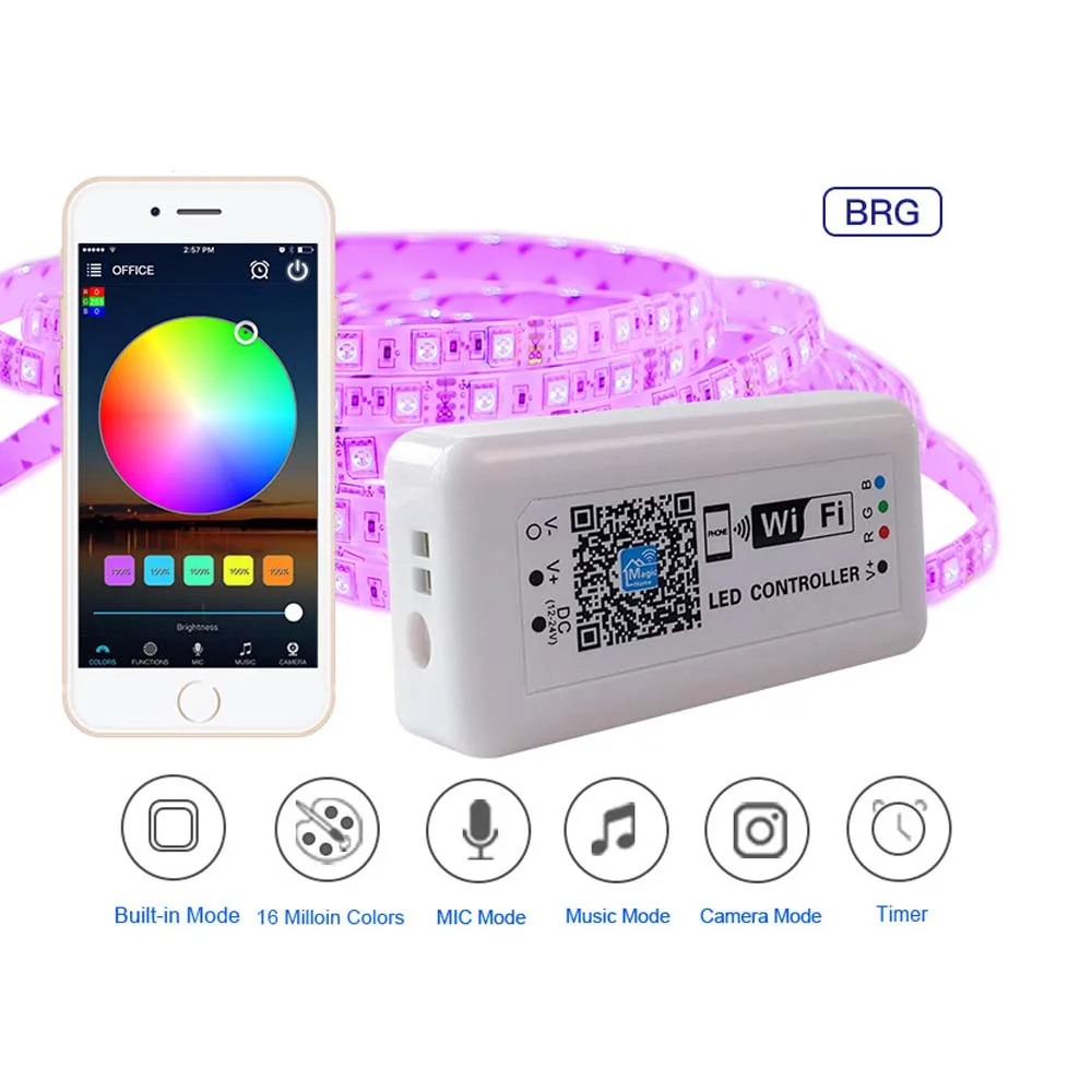Светодиодный драйвер RGB 24 В постоянного тока 12 для 2835 SMD 5050 светильник мобильных