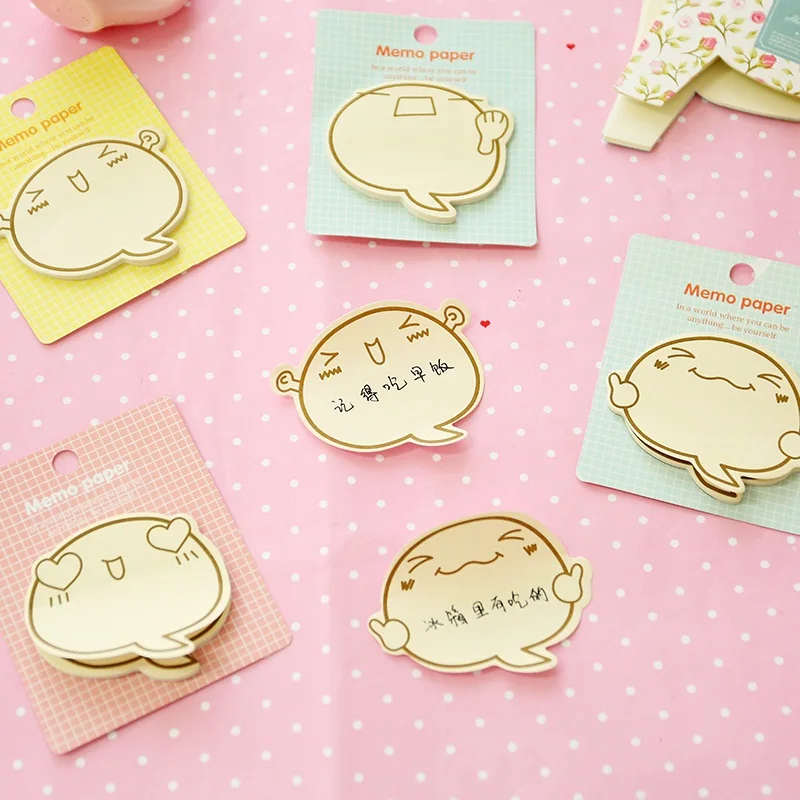 

8 pcs/Lot Fighting face memo paper Cute stickers Post it sticky note Adhesive notepad pad stationery Office School supplies 6572