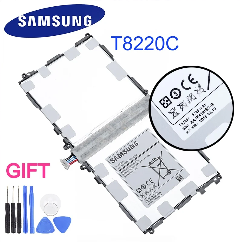 

Original T8220C T8220E Battery For Samsung GALAXY Note 10.1 Tab Pro P600 P601 P605 P607 SM-T520 SM-T525 Tablet Batteries 8220mAh