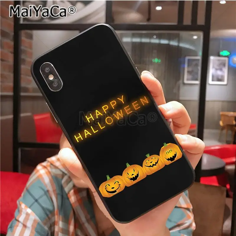 Для тыквы хэллоуин Bat ведьмы и рисунком с надписью Boo чехол для телефона iPhone11 Pro Max 8