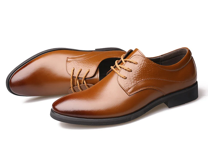 Cosidram острый носок свадебные туфли в деловом стиле для мужской из искусственной кожи Туфли-оксфорды; обувь в деловом стиле; классические весенние мужские модельные туфли BRM-933