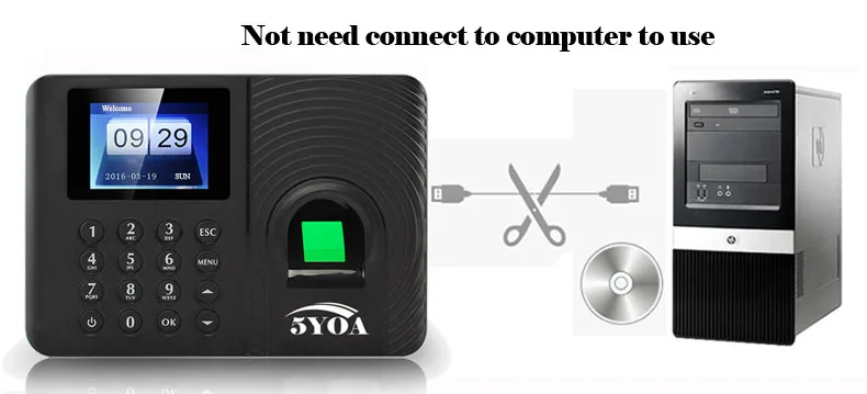 best smart locks for home A10 Biometric Fingerprint Time Attendance System Clock Recorder Employee Recognition Recording Device Electronic Machine badge reader