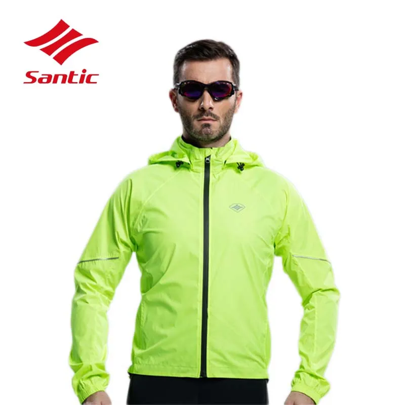 Santic Waterproof Cycling Jersey Men Rain Bike Clothes Windproof