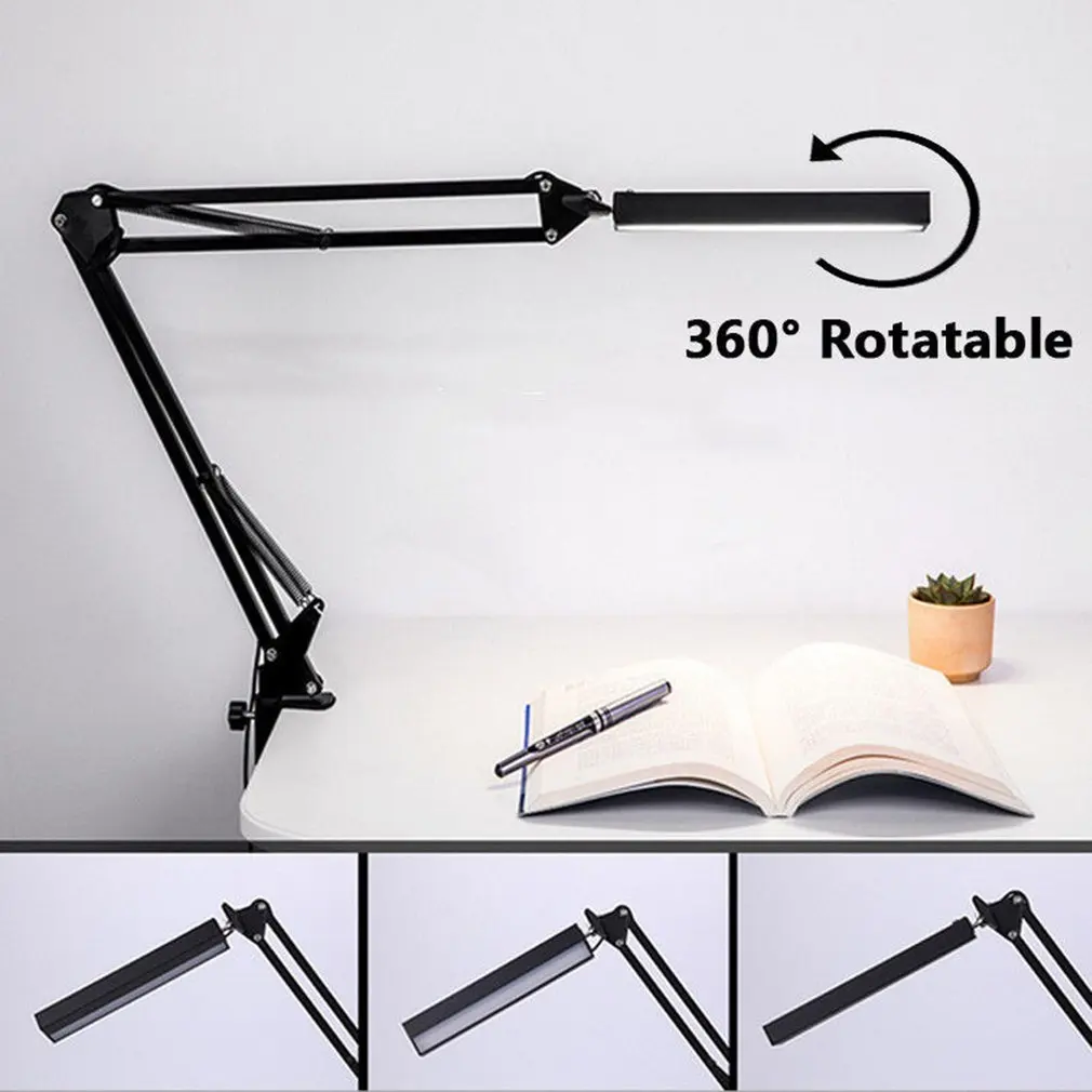  LED Table Lamp Electric or Rechargeable LED Desk Lamp Long Arm Touch Control Dimmable Indoor Lighti - 32930253190