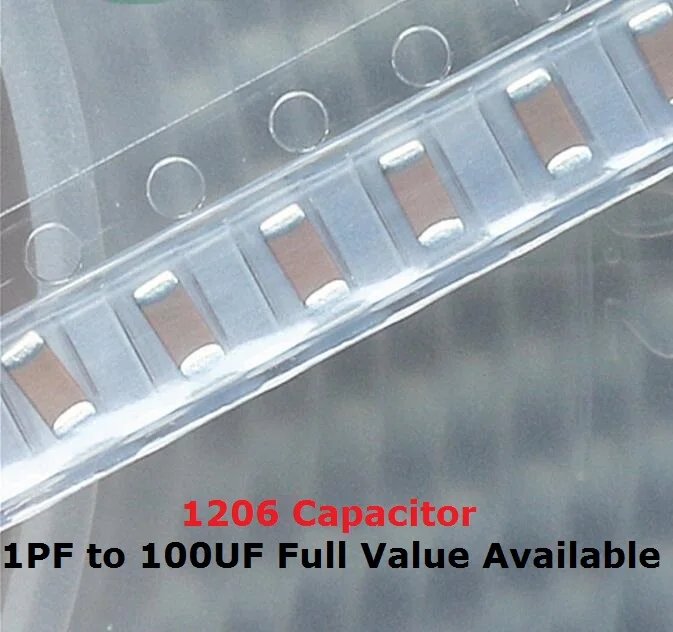 

100PCS 1206 Capacitor KIT 50V 102 222 K/M/Z 2.2NF 1NF 10P 22P 33P 47P 100P 220P 330P 470P 221/330/470/10/22/33/47/100/PF/UF X7R