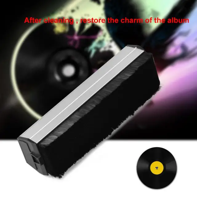 Portable Vinyl Record Clean Brush Antistatic Dust Spots Cleaner Vinyl Record Clean Cleaning Brush Tool Turntable Player Accessor