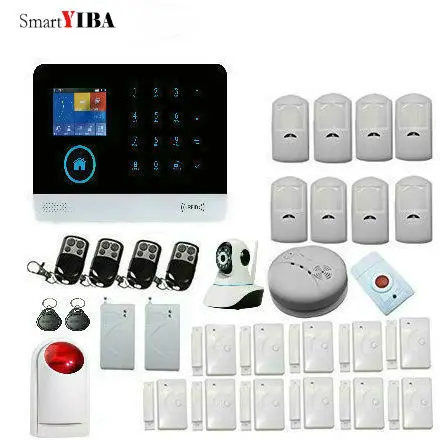 

SmartYIBA Wireless WCDMA/CDMA 3G WIFI Burglar Intruder Alarm System Video Camera Shock Sensor Motion Alarm For Home Security
