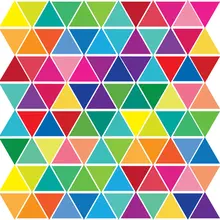 150 шт набор в 15 цветах мини радужные треугольники настенные наклейки, съемные и экологически чистые
