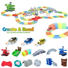 Fits ALL Bend a Path Toy Magical Glowing Flexible Track Accessory glow in the dark DIY diecast car Educational toys for children