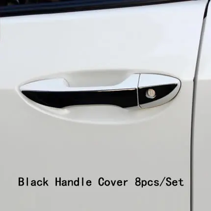 Подходит для Corolla- крышка ручки двери автомобиля обновленная дверная чаша из нержавеющей стали украшение полосы отделка Аксессуары Стайлинг - Цвет: Glossy Black handle