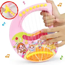 Мини-арфа инструмент погремушка для детей Образование гитара ребенок мальчик игрушка ребенок 0-12 кровать колокольчик Мобильная кроватка новорожденная коляска для малыша игрушка