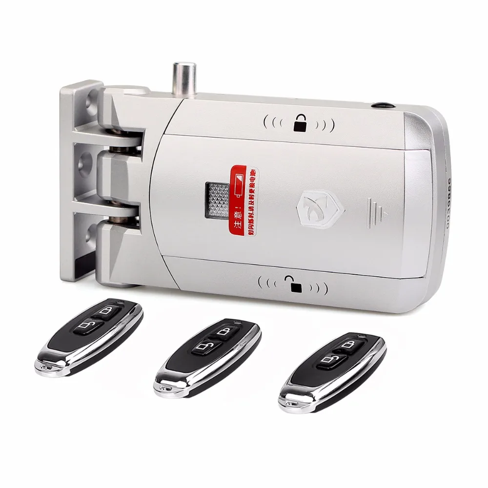

Access Smart Keyless Remote Control Door Locks Wireless Invisible Anti-theft Lock With 3 Remote Keys Support Auto Locked F1421D