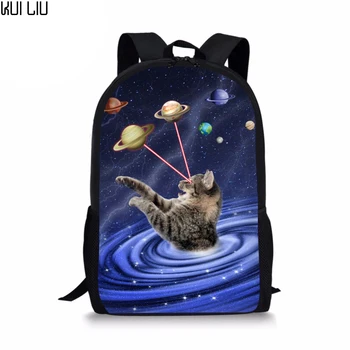 

Customized Universe Galaxy Cat Printing School Bags for Children Girls Teenagers Student Bookbag Satchel Casual Animal Bagpacks